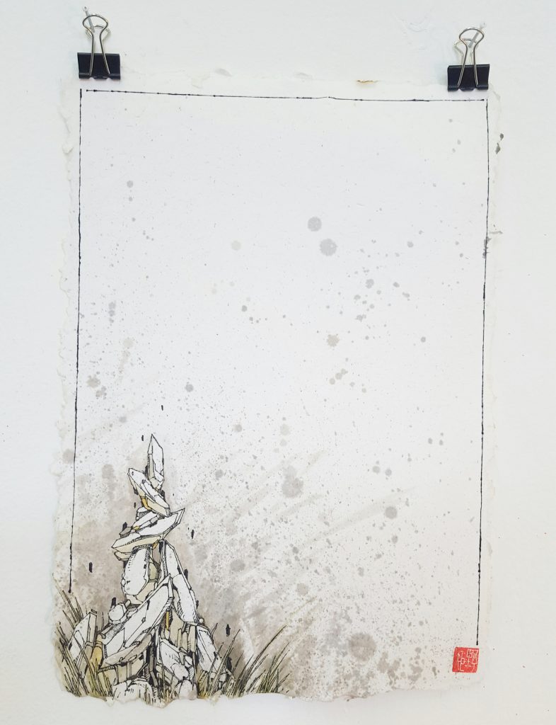 Knock – ‘Geo spire III’ – watercolour, ink on paper – 21cm x 29.7cm - $160 (set of 3 $350)