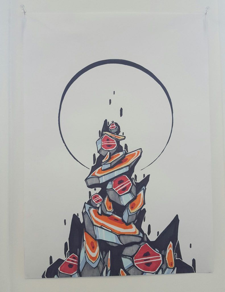 Knock – ‘Balance’ – ink on paper – 30cm x 42cm - $100